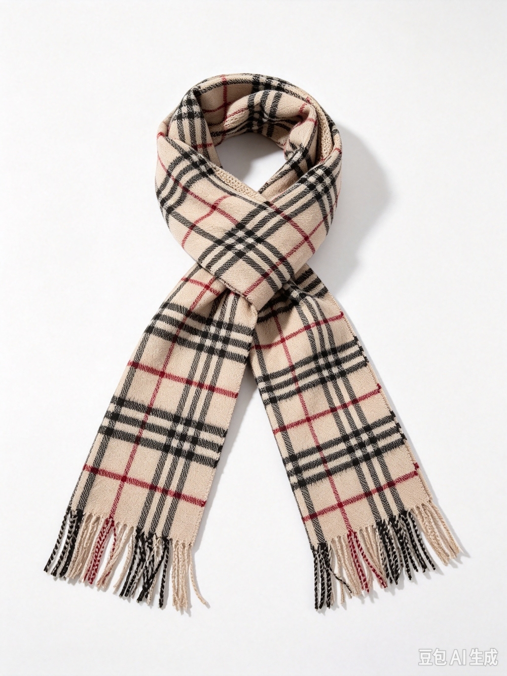 Burberry Classic Nova Check Cream Cashmere Scarf